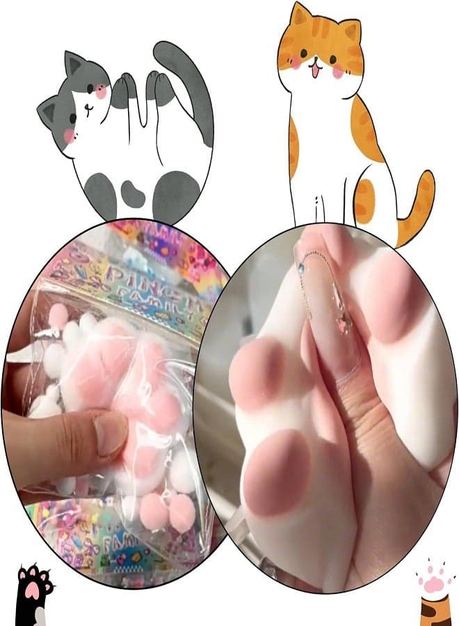 Cat Paw Anti Stress Toy – Set of 2 Fidget Toys for Relaxation Squishy Toys (٤)