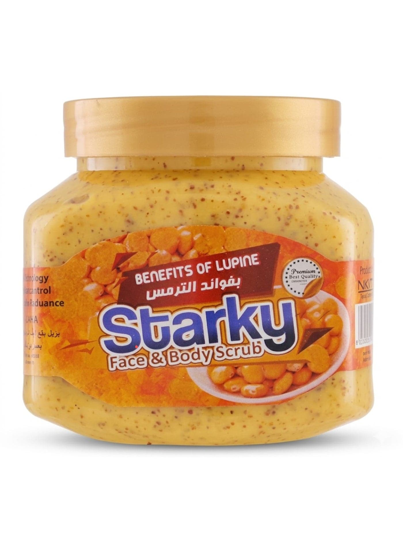 Starky natural scrub cream with lupine for face and body - 300 ml