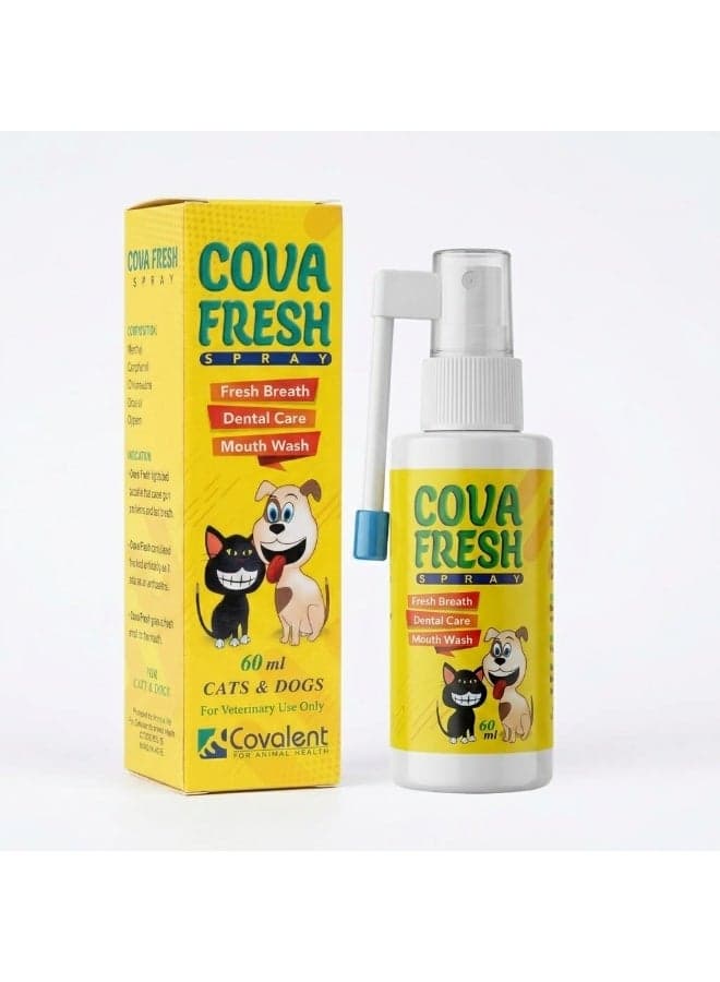 Covalent Cova Fresh Breath Dental Care Spray & Mouthwash for Dogs & Cats 60ml