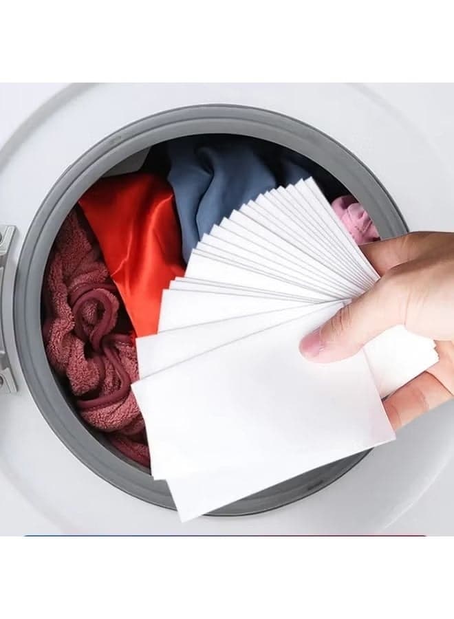 Color Absorbing Washing Wipes, 50 Disposable Fabric Color Absorbing Wipes, Prevents Color Fading and Bleeding - Easy to Use, Safe for All Fabrics. (3)