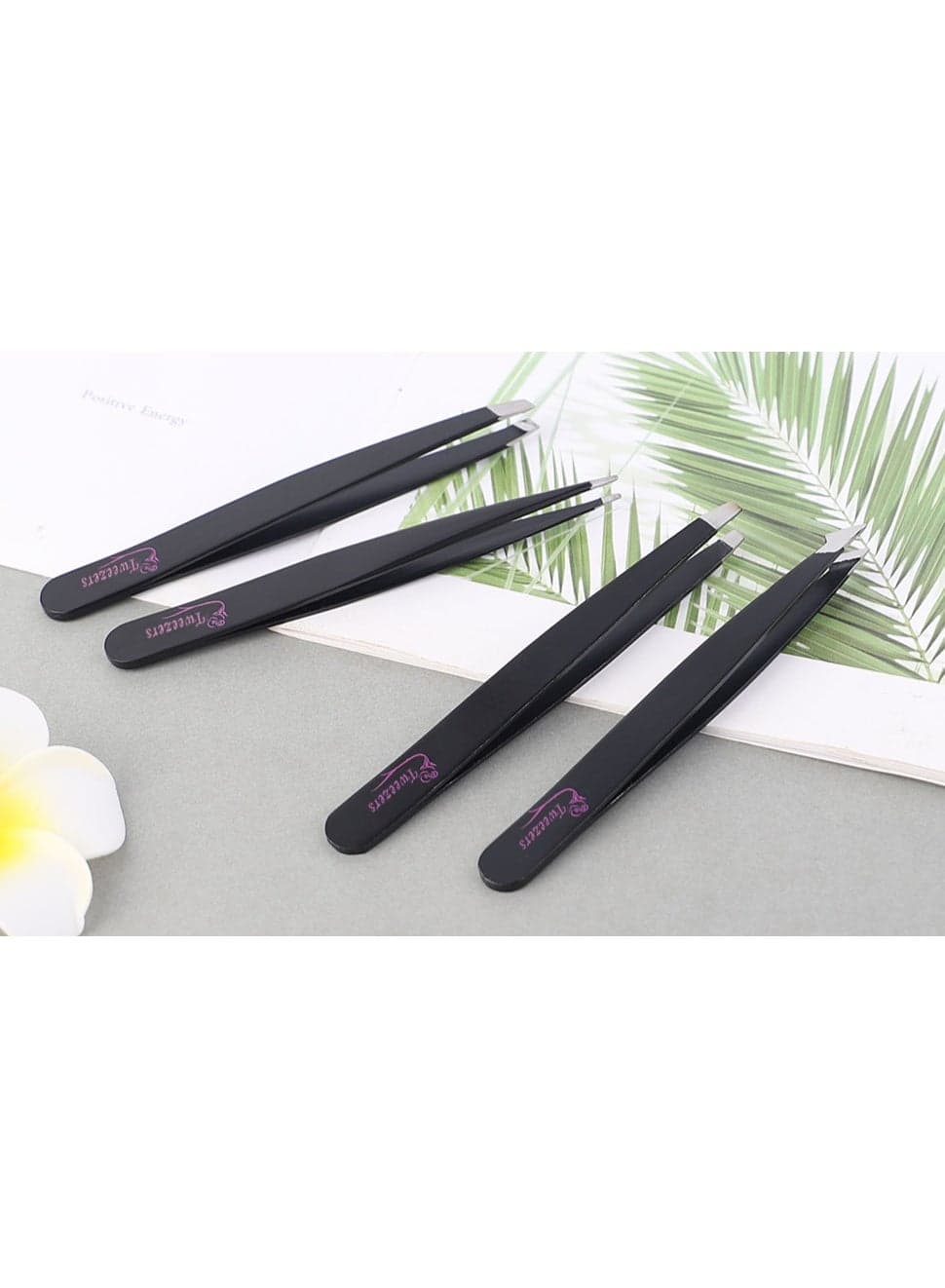 maya accessories1pcs Stainless Steel Tweezers Eyelash black (4)