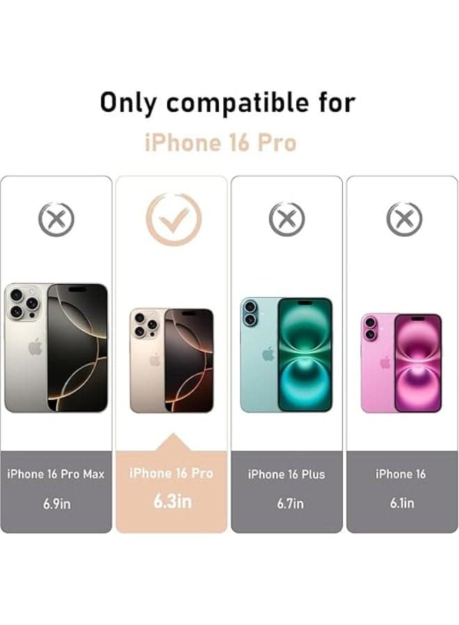 Silicone phone case compatible with Apple iPhone 16 Pro - Made of soft, heat-resistant silicone and polyurethane, high-quality materials, lined with carbon fiber to protect the back of the phone - White (3)
