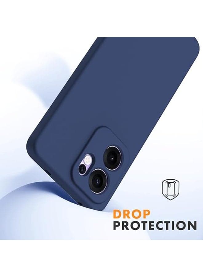 Shockproof liquid silicone back cover with a fur lining and full camera coverage, compatible with Oppo Reno 13F (4G/5G) - by X-Tech Cases & Covers (٦)