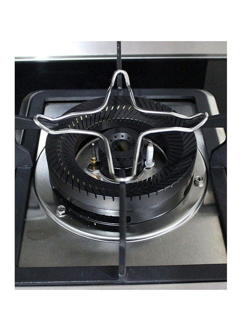 Stove Burner Holder Sturdy and Stable Design Star Shape Metal Bracket for Pots and Fridge 2 Pieces Silver (٤)