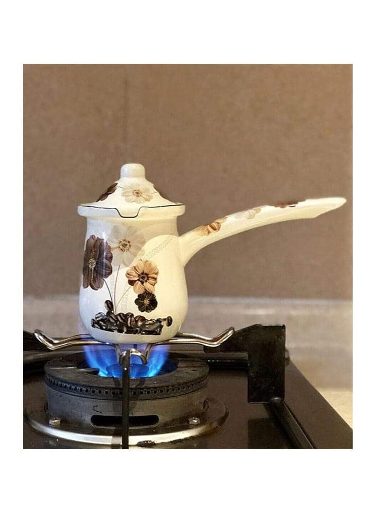 Stove Burner Holder Sturdy and Stable Design Star Shape Metal Bracket for Pots and Fridge 2 Pieces Silver (٦)