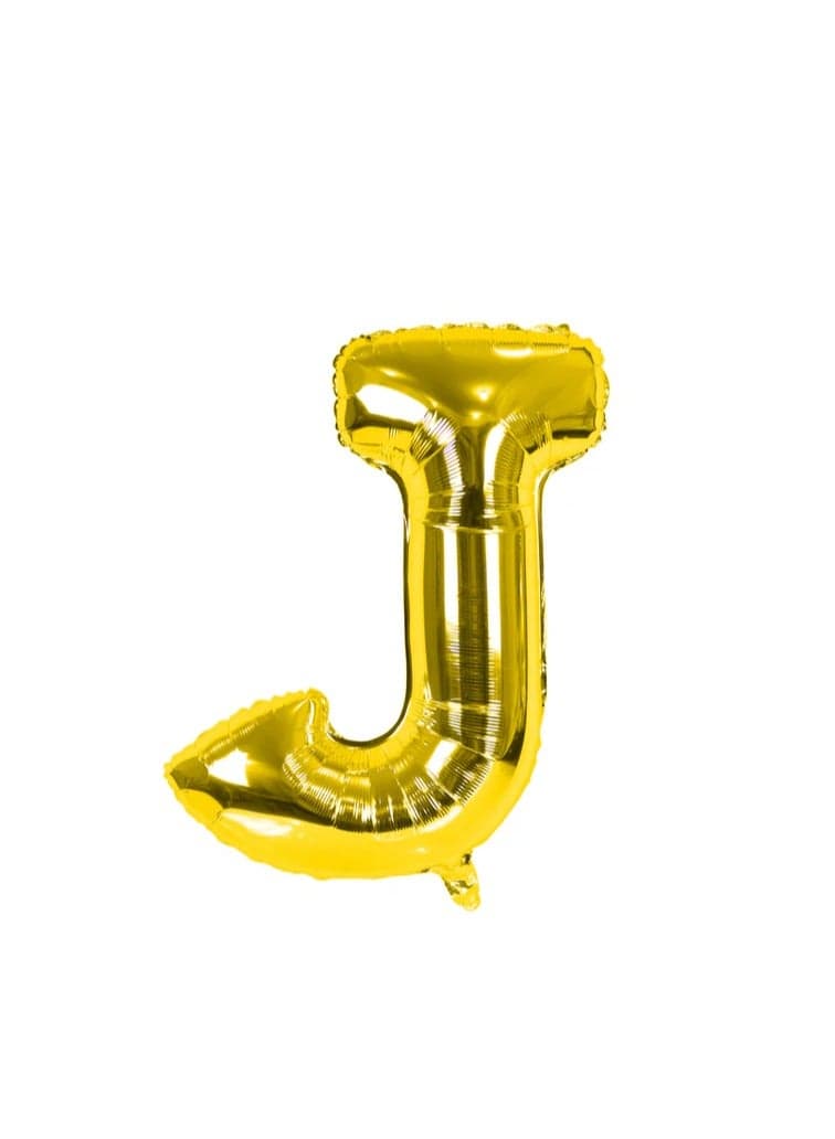 Balloon Foil Balloon - Mcolour - Letter J- Medium Size - Gold