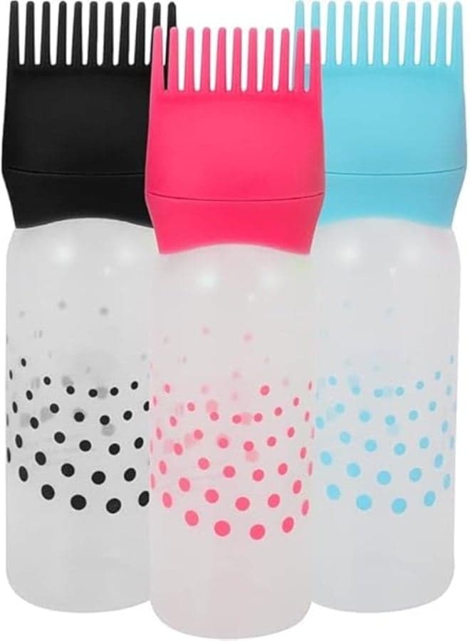 Hair dye brush with dye applicator bottle – Professional coloring tools for salons and home (color may vary) Hair Care Accessories (٢)