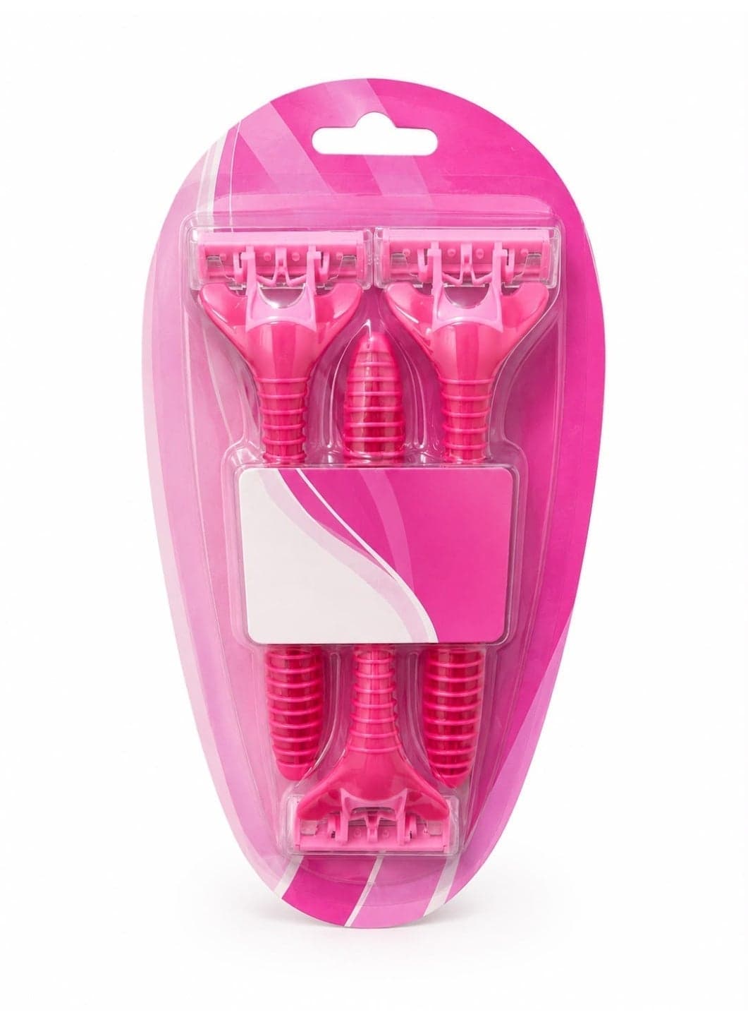 Women’s Disposable Razors, 3 Stainless Steel Blades with Lubricating Strip, Long Non-Slip Grip, Smooth Shave for Sensitive Skin, Pack of 3 Men's Razors & Blades (3)