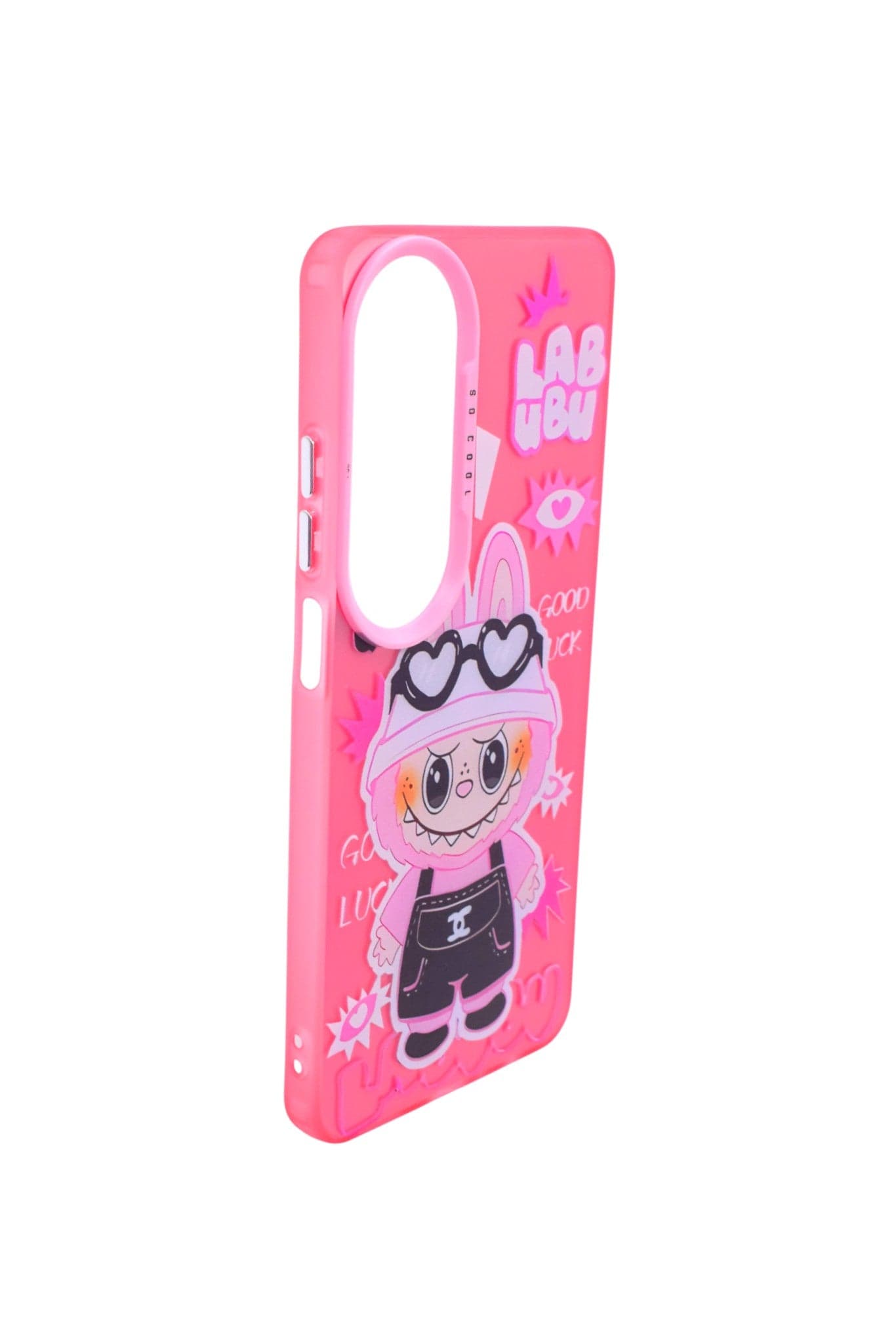 TPU LABUBU Printed Back Cover Case For OPPO A60 4G - Pink White (2)