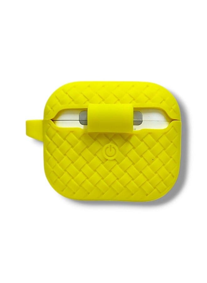 AirPods 3 Silicone Case with Stylish Ribbed Design - Yellow Headphone Cases (٤)