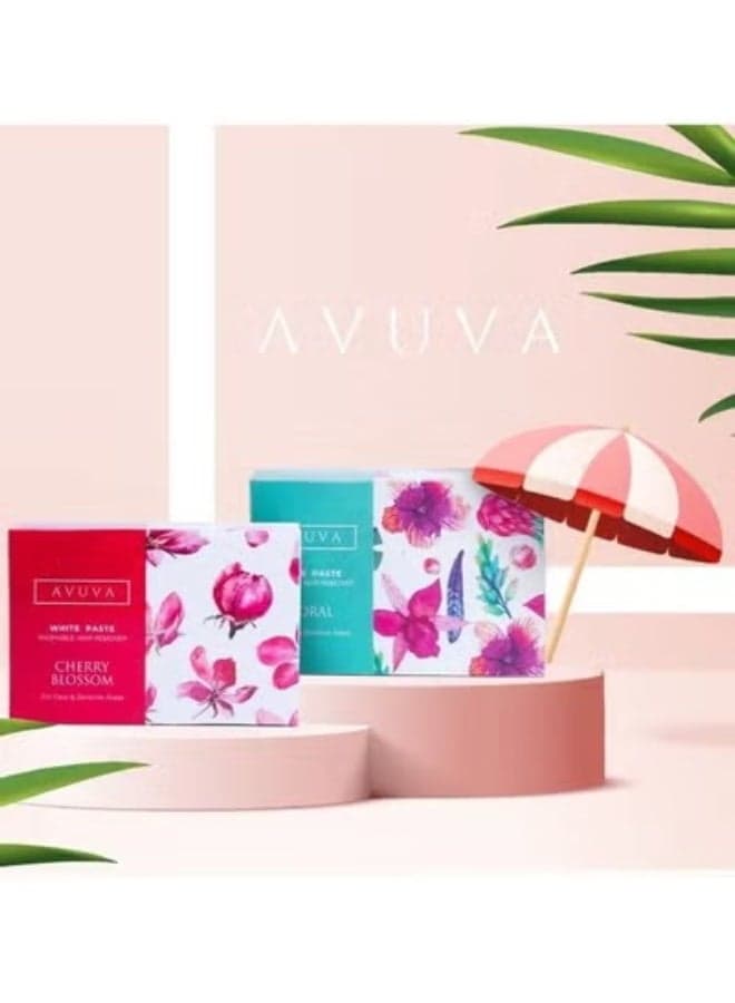 Avuva White Paste Hair Removal Cherry Blossom - 100 Gm (Packaging may vary) Personal Care (٥)