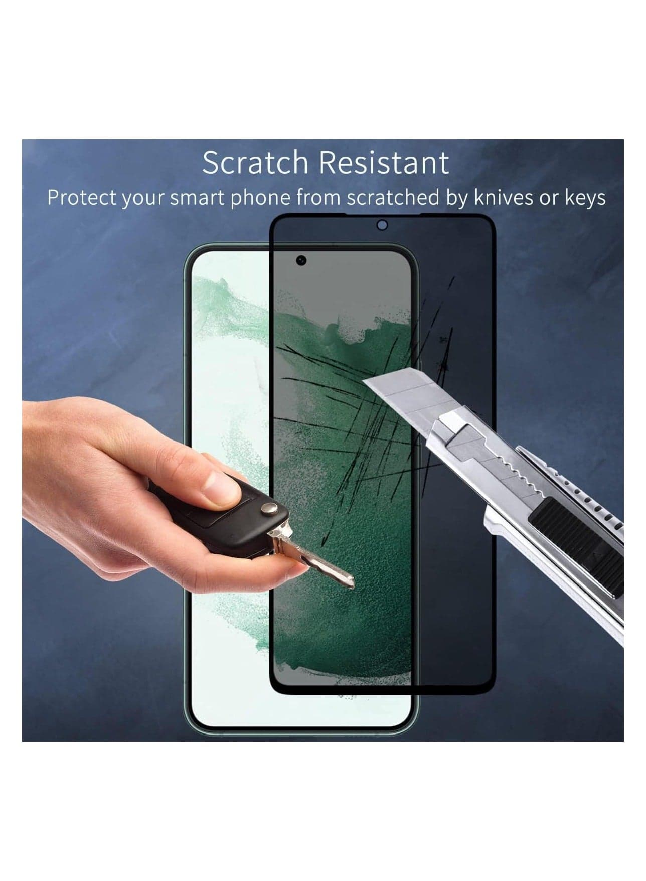 Anti-Spy Tempered Glass Screen Protector for SamSung Galaxy S22 Plus, Anti-Spy Tempered Glass Film, 9H Hardness, Anti-Scratch, Privacy Screen Protector (4)