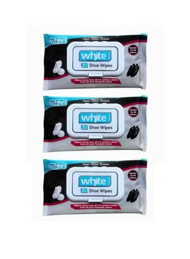 White shoe wet wipes (pack of 2) Men's Shoe Care & Accessories