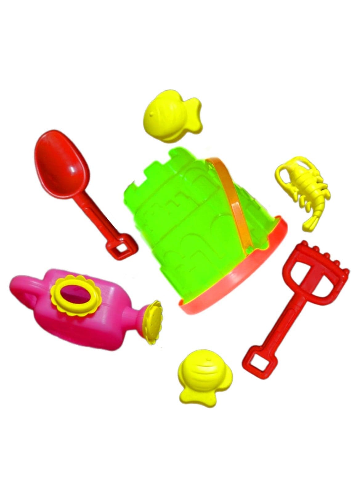 Set of plastic sea beach sand bucket kids toys
