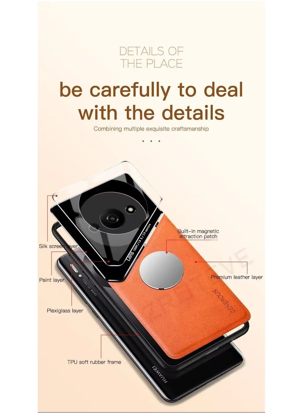 Case Compatible With Xiaomi Redmi A3, Cover Luxury Leather And Glass With Car Magnetic Holder Phone Cover Soft Frame Silicone - Green (5)