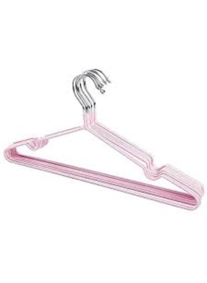6-Piece Metal Clothes Hangers in Various Colors, Durable and Practical Hangers for Organizing and Hanging Clothes, Space-Saving Multi-Purpose Design, Color May Vary Closet Clothes Hangers (4)