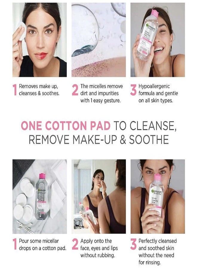 Micellar Water Face Cleanser & Daily Makeup Remover Clear 100ml (٤)