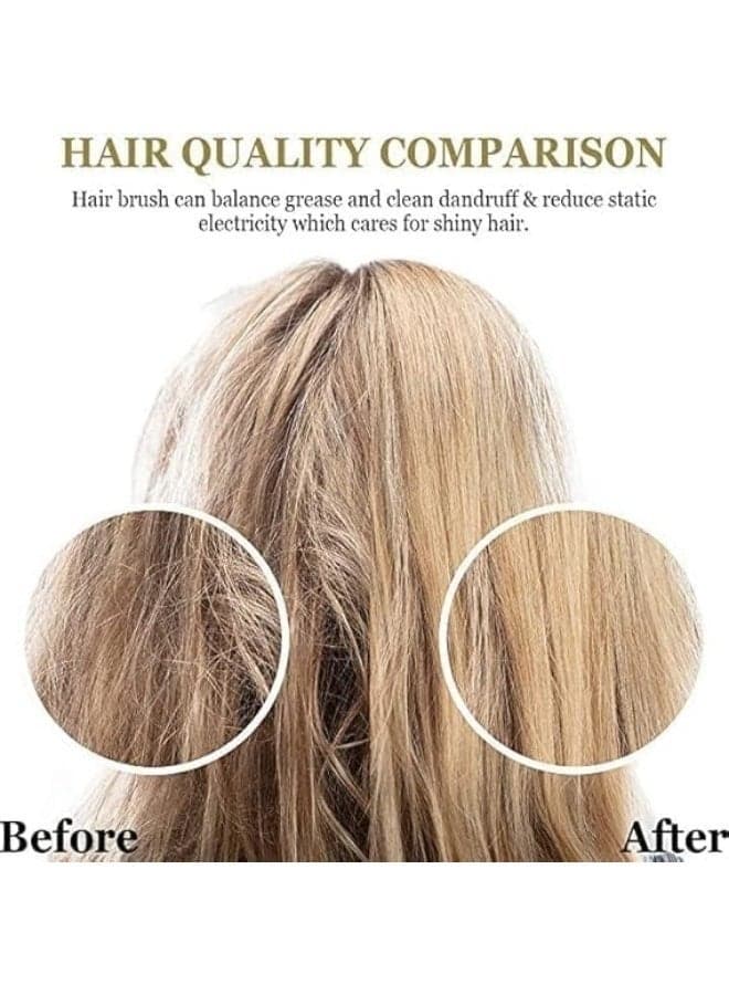 Large Rectangular Paddle Hair Brush with Air Cushion Technology – Detangling & Smoothing Brush for Wet and Dry Hair, Anti-Breakage & Frizz Control, Gentle Scalp Massage Hair Styling Comb for Blow-Drying, Straightening and Daily Hair Care for All Hair Types (٤)