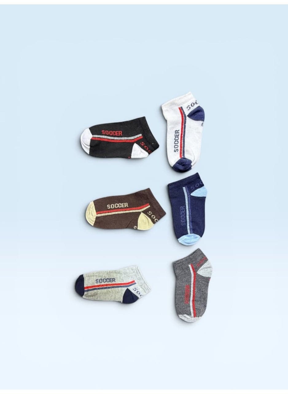 Al-Fares Al-Shami Boys' Socks – 6 Pairs, Assorted Colors (2)