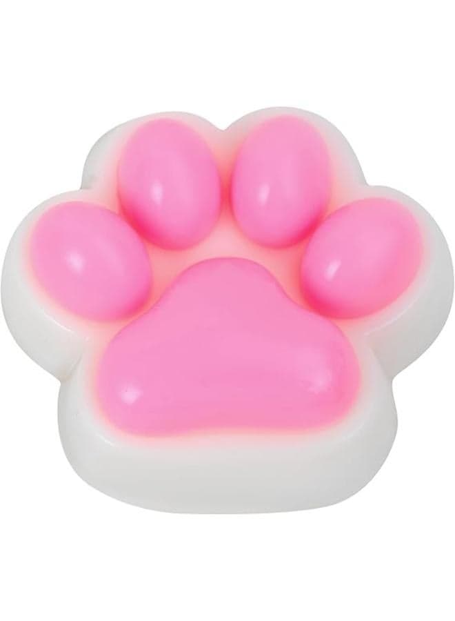 Cat Paw Taba Squishy Toys,Anxiety and Relaxation Perfect Desk Accessory for Stress Relief Toys (Pink)