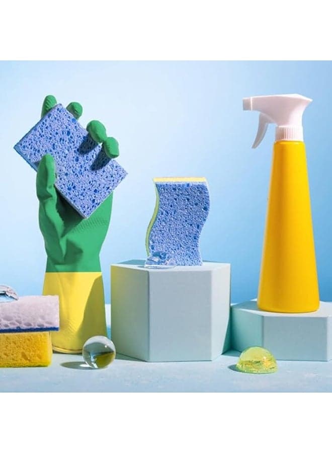 Rubber Cleaning Gloves for Kitchen and Home – Safe for Dishwasher, Available in 1/2/3 Pairs, Multi-Purpose Household Cleaning Tool Safety & Security Gloves (٣)