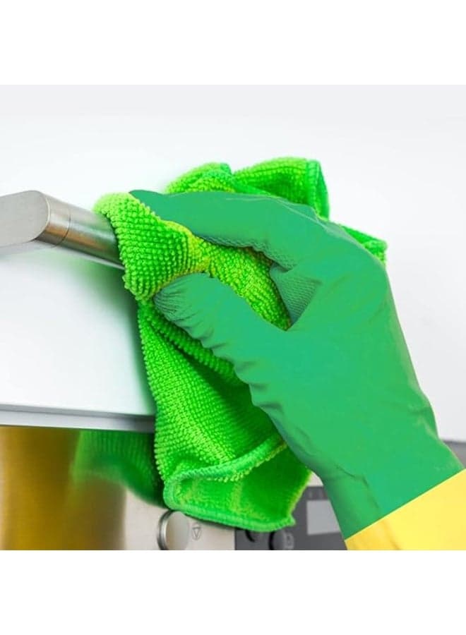 Rubber Cleaning Gloves for Kitchen and Home – Safe for Dishwasher, Available in 1/2/3 Pairs, Multi-Purpose Household Cleaning Tool Safety & Security Gloves (٦)