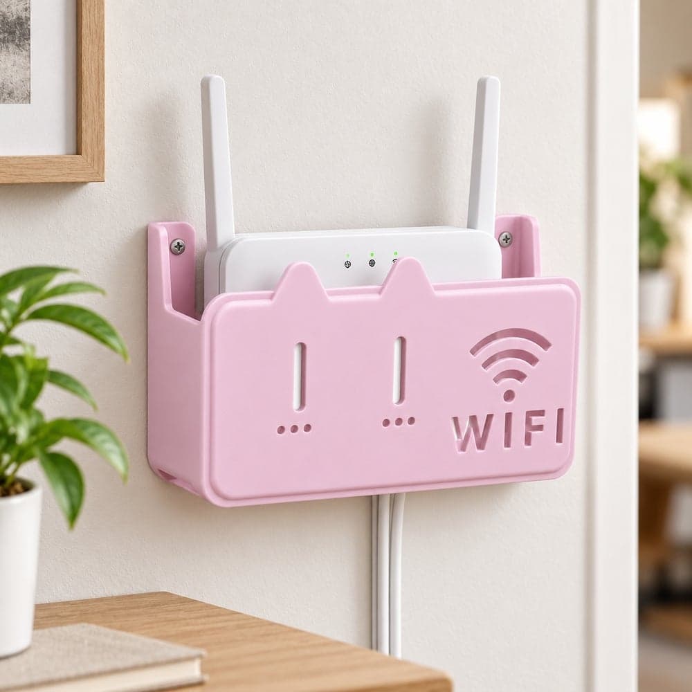 Wall Mounted Wi-Fi Router Holder and Device Organizer - 2-8 (6)
