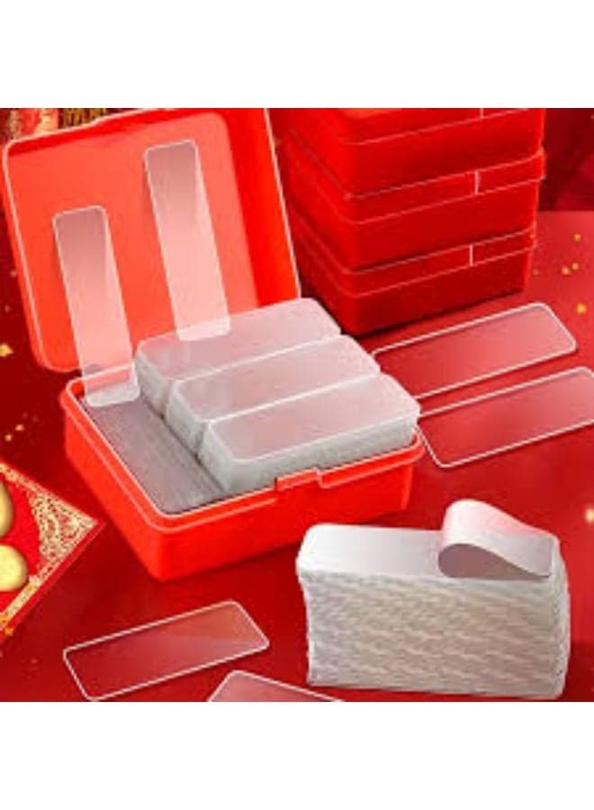 Medical-grade, transparent double-sided tape for velvet garments, 60 pieces - fastens dresses, linings, and hijabs; invisible double-sided adhesive, safe for fabric and leaves no residue. Mounting Tape (٣)