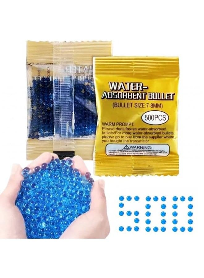 Water-Absorbent Gel Balls, 7-8mm, Blue Hydrogel Bullets, 5000 Pieces, Non-Toxic Polymer Material Pool Toys & Games (٣)