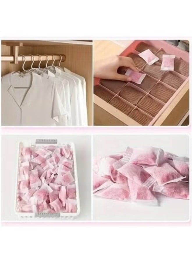 Clothes Fragrance Balls 48 Pack – Rose Scent Camphor Balls for Closet, Wardrobe and Drawer Odor Control Sachets (3)