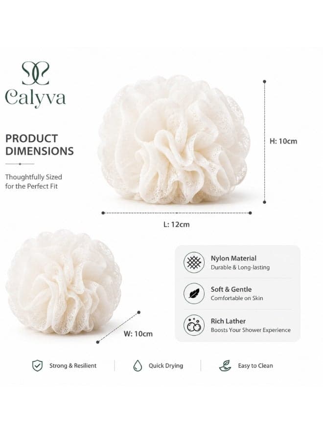 Calyva Shower Puff – 50g Body Cleansing Bath Sponge Loofahs, Sponges & Poufs (٣)