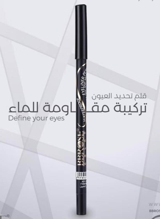 24h Waterproof Eyeliner Pencil, Black Coal Colour, Smudge Free (٤)