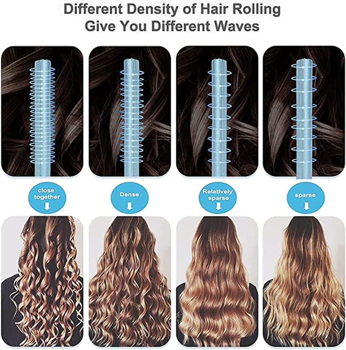 Heatless Curling Rod Headband for Long Medium Hair, Soft Silk No Heat Curls R... Hair Rollers (4)