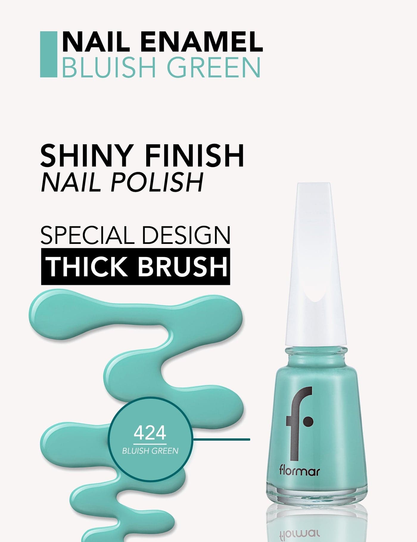 Nail Enamel 424 Bluish Green 424 Bluish Green New (3)