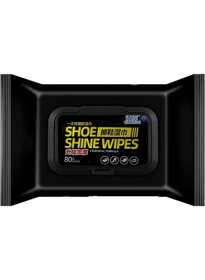 Shoe Cleaning Wipes for Sneakers, 80-Piece Instant Sneaker Cleaner Wipes, Quick Dirt & Stain Remover for Leather, Canvas and Sports Shoes Cleaning Wet Wipes