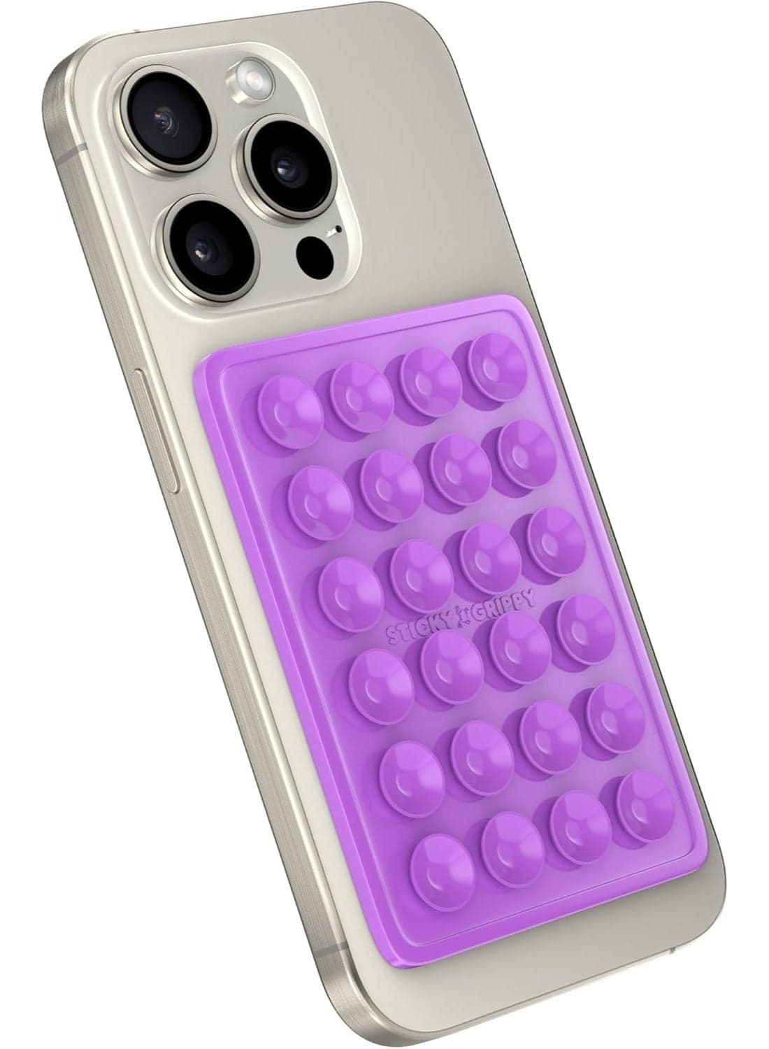Silicone Suction Phone Mount – Hands-Free Phone Holder for iPhone & Android, Adhesive Suction Grip for Mirrors, Shower, Selfies, Video Recording & TikTok (Purple) Cases & Covers