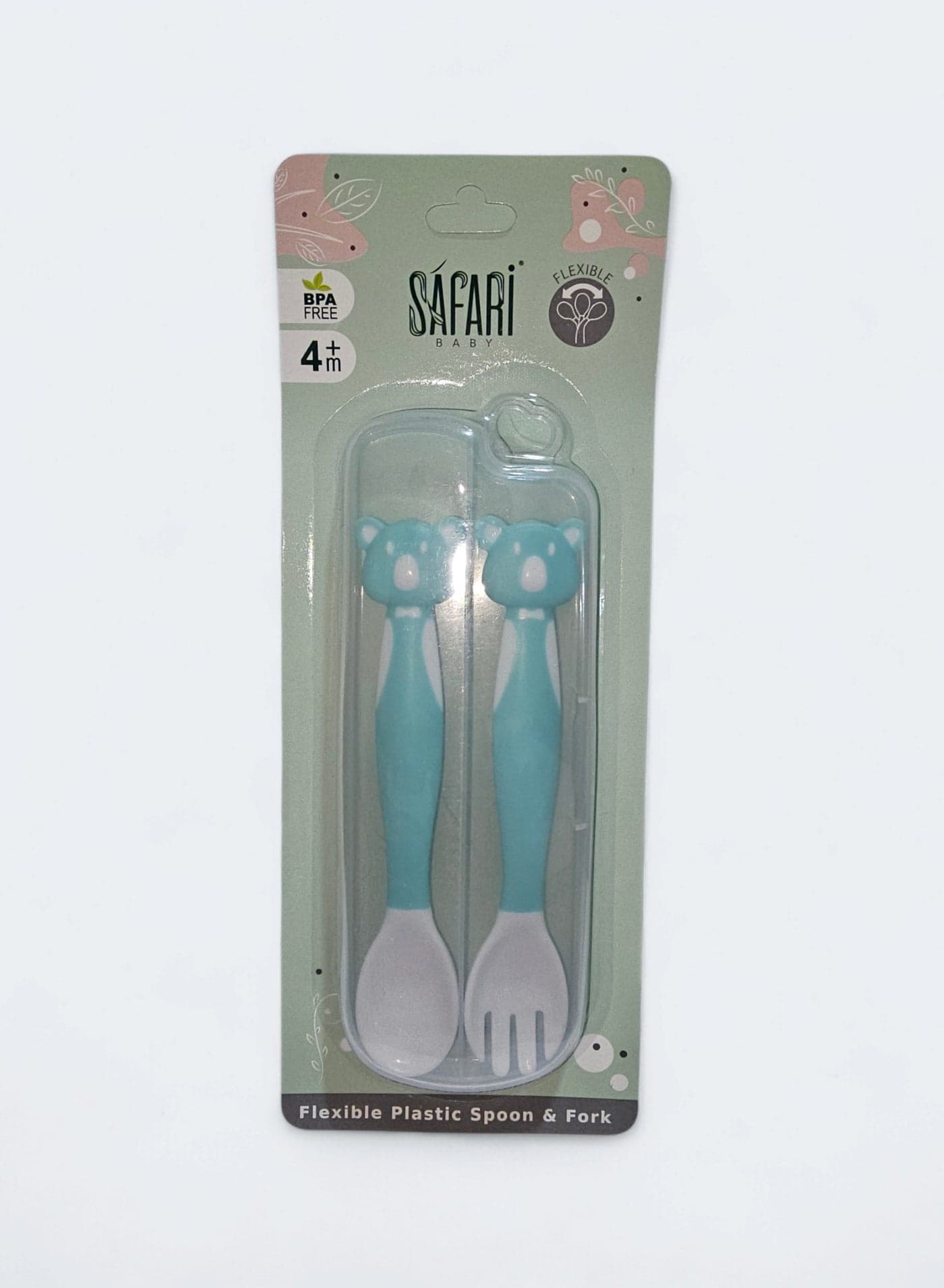 Flexible Plastic Fork and Spoon / Mint Green / +4 Forks, Knives & Spoons