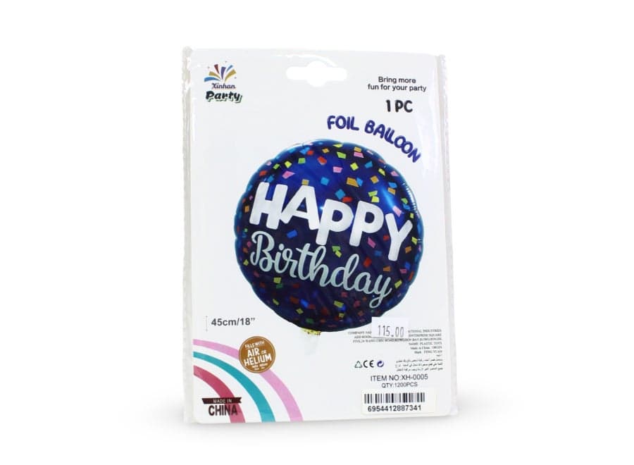 18-Inch Birthday Balloons - Mixed 3 Designs, 400 Pcs (2)