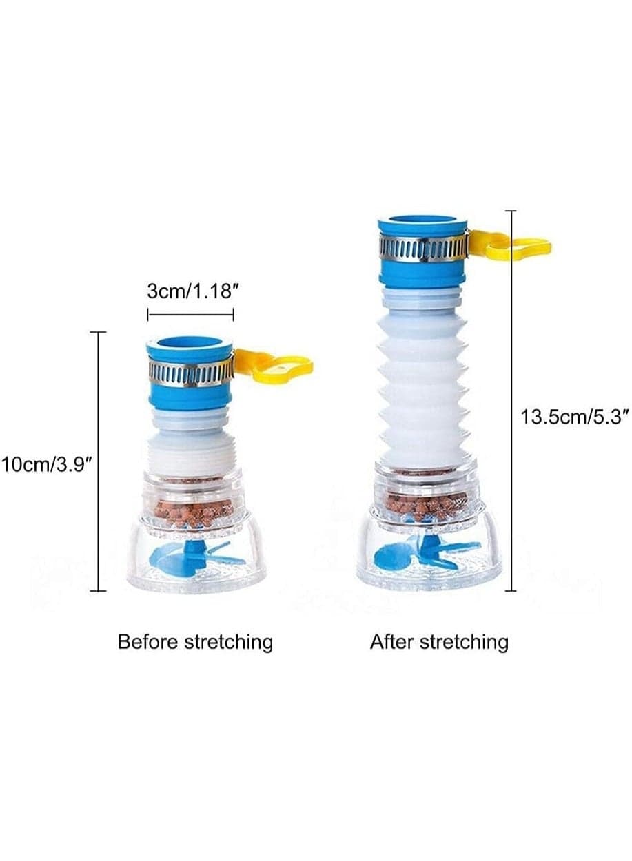 Kitchen faucet filter, extendable swivel water dispenser, transparent with granular filter, multi-colored (5)