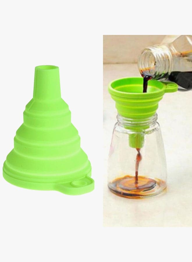 Mini Silicone Foldable Funnel Green Measuring Tools & Scales (2)