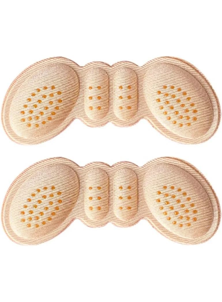 Self Adhesive Beige Heel Cushion Pads Prevents Shoe Friction & Reduces Loose Shoe Size - 1 Pair Women's Shoe Care & Accessories