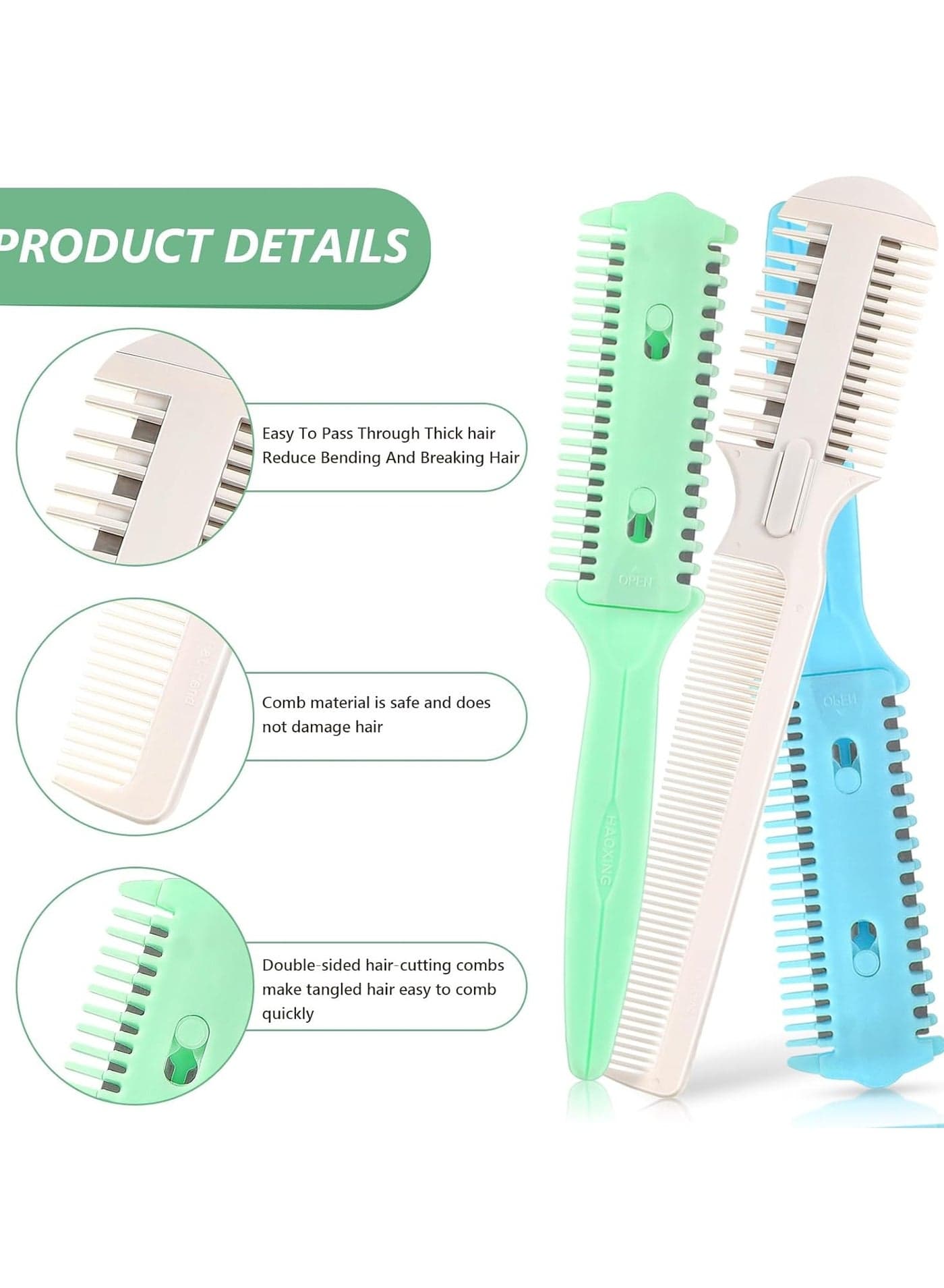 Hair Razor Trimmer Comb Double Sides Cutting Thinning Hairdressing Tool 1 Psc Hair Clips (2)