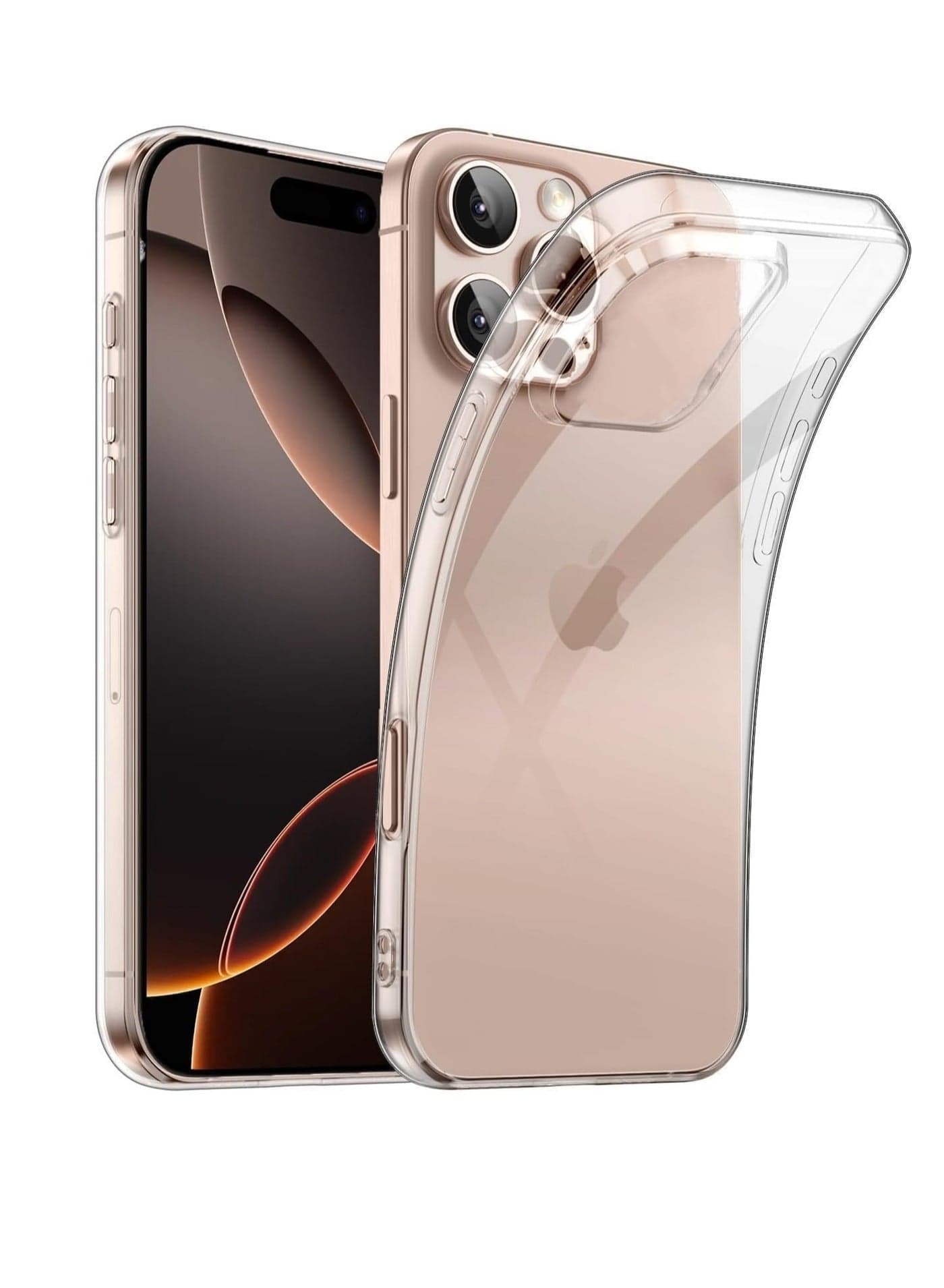 Case Compatible with iPhone 16 Pro 6.3-Inch Case Crystal Clear Soft TPU Gel Case Flexible Silicone Anti-Scratch Transparent TPU Cover - Clear