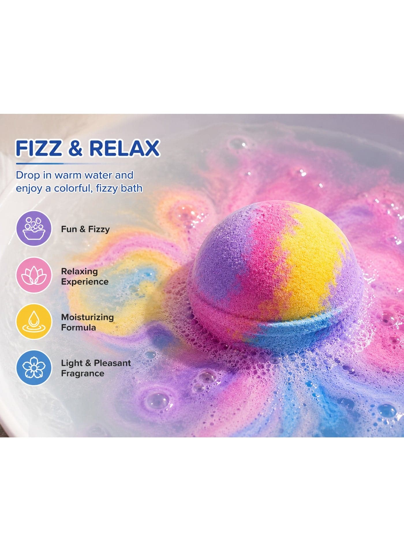 Bath Bomb Gift, Colorful Fizzing Bath Bomb for Children, Fun Bubble Bath Experience, Ocean Theme, Spa Bath Fizzer, Gift for Boys & Girls 1Pcs Baby Bath Accessories (٤)