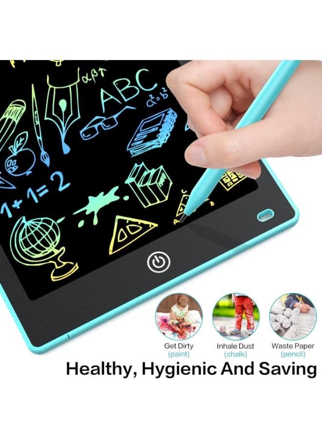 LostSoul Colorful 10 inch LCD Writing Tablet,Erasable Reusable Electronic Drawing Pads,Educational Birthday Gift for 3 4 5 6 7 8 Years Old Kids Girls Boys (White) Blackboards & Whiteboards (٣)
