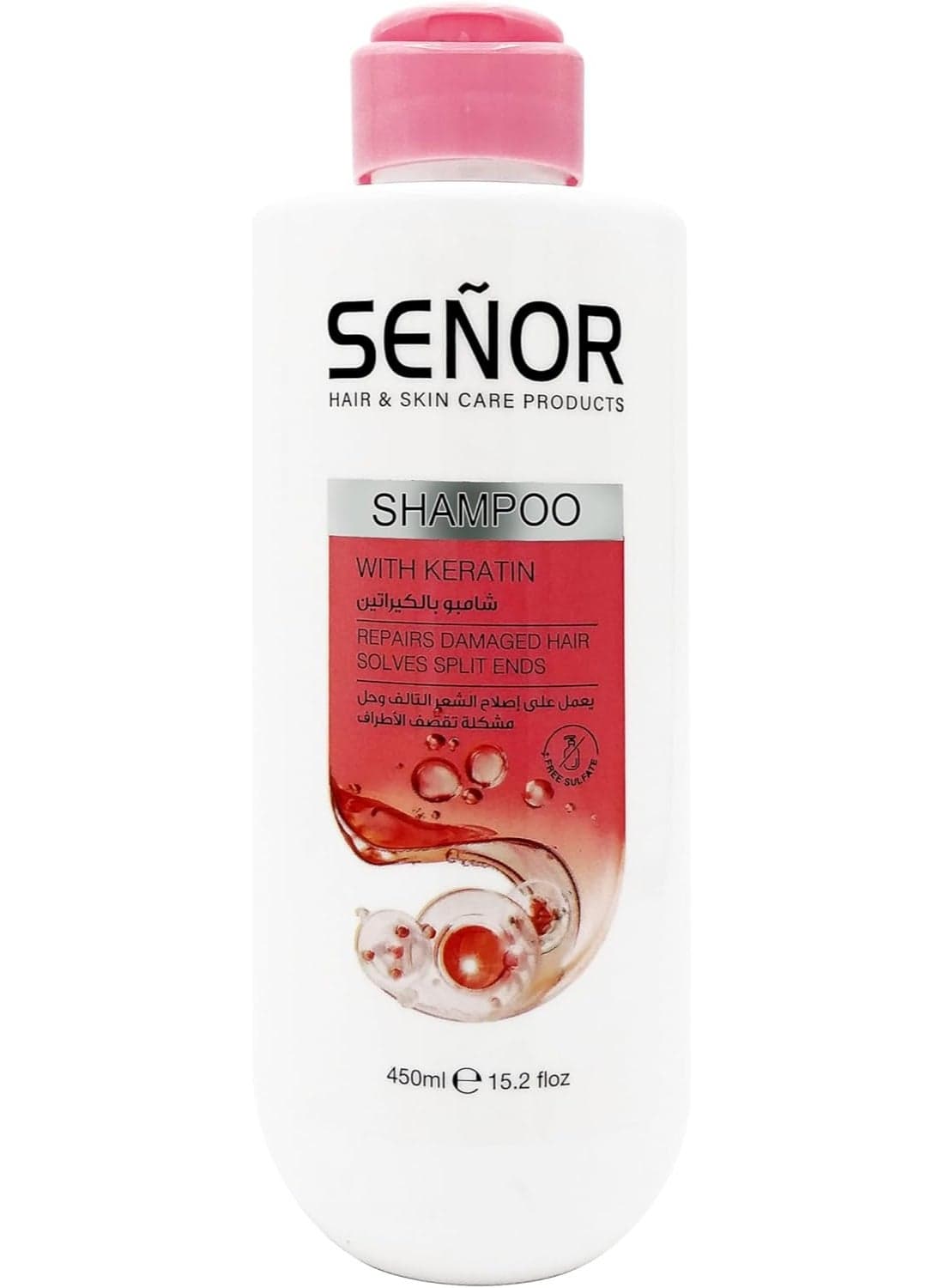 Senor Hair Shampoo For Repairs Damaged Hair & Solves Split Ends With Keratin - 450ML