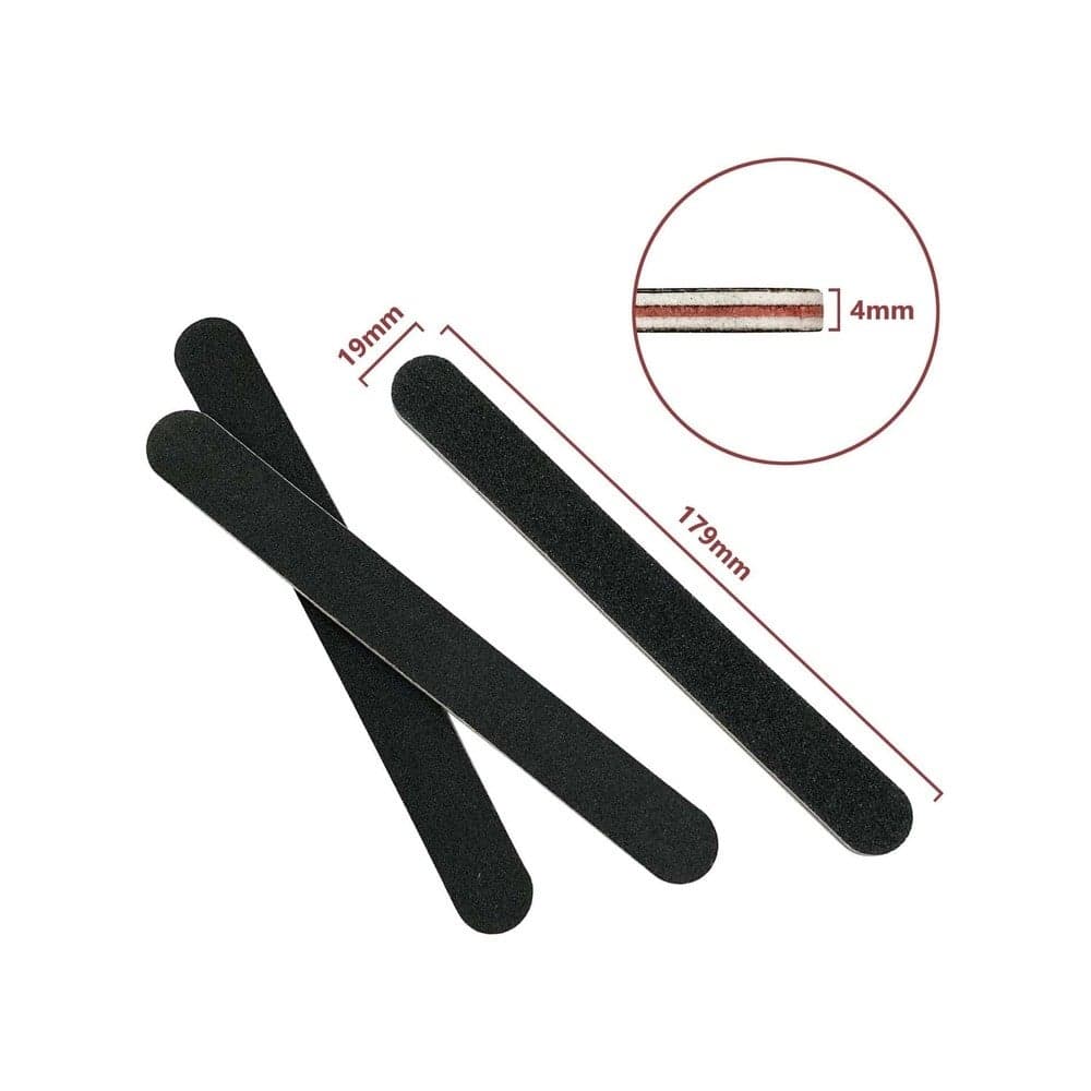 Foam Core Double Sided Emery Board Nail File For Shaping And Smoothing Natural Acrylic And Gel Nails 100/180 Grit, 3 Pcs Makeup Tools & Accessories (٦)