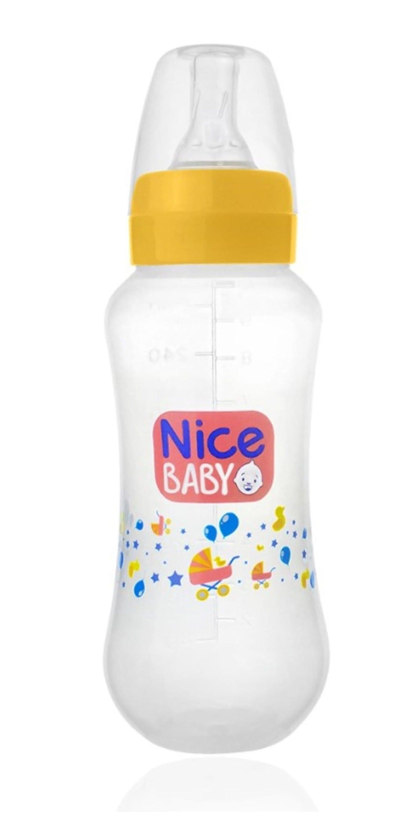 Nice Baby Feeding bottle Without hand 280 ml - Yellow - Multishape