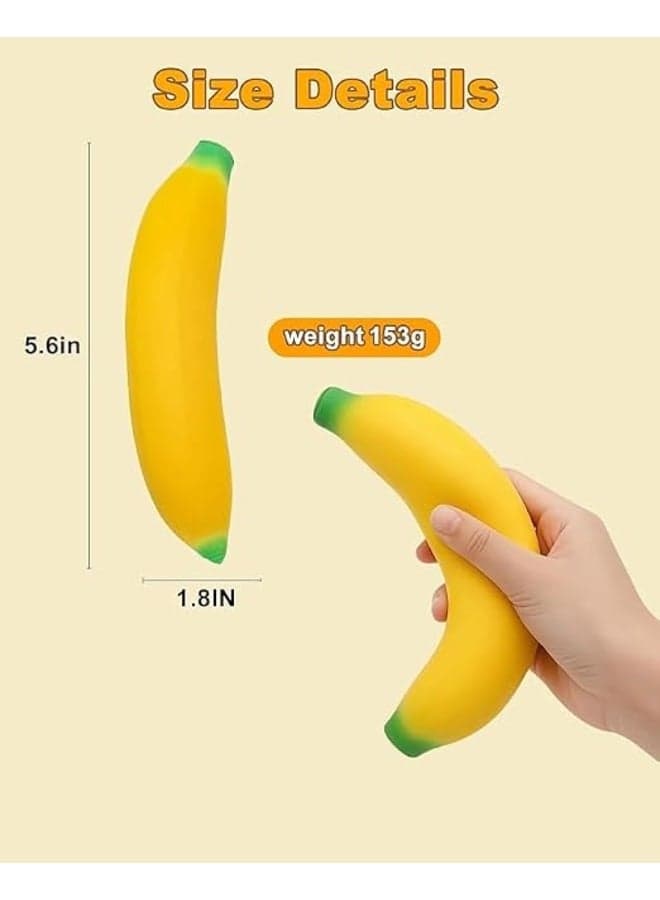 A realistic-looking, squeezable, and stretchable sensory banana toy. Soft and flexible, it is perfect for sensory play, stress relief, and combating boredom. It is also suitable for hand and finger exercises, and is lightweight and easy to carry. (٣)