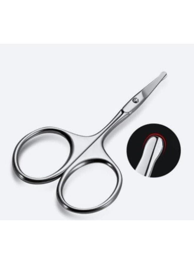 Professional Mini Eyebrow Scissors Stainless Steel – Precision & Safe Trimming Tool for Eyebrows and Nose Hair with Portable Ergonomic Design Eyebrow Grooming Scissors (٤)